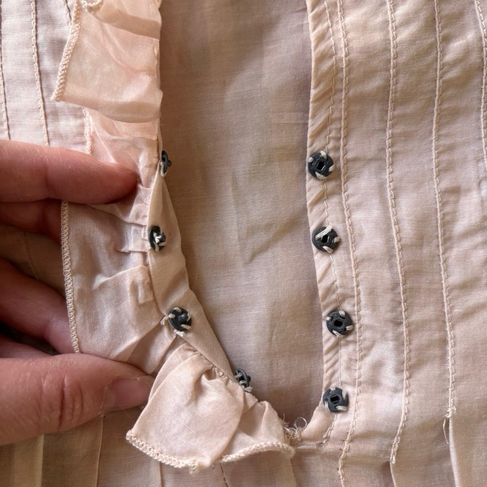 Hazel Ruffled Cream Blouse - Picture 4 of 9